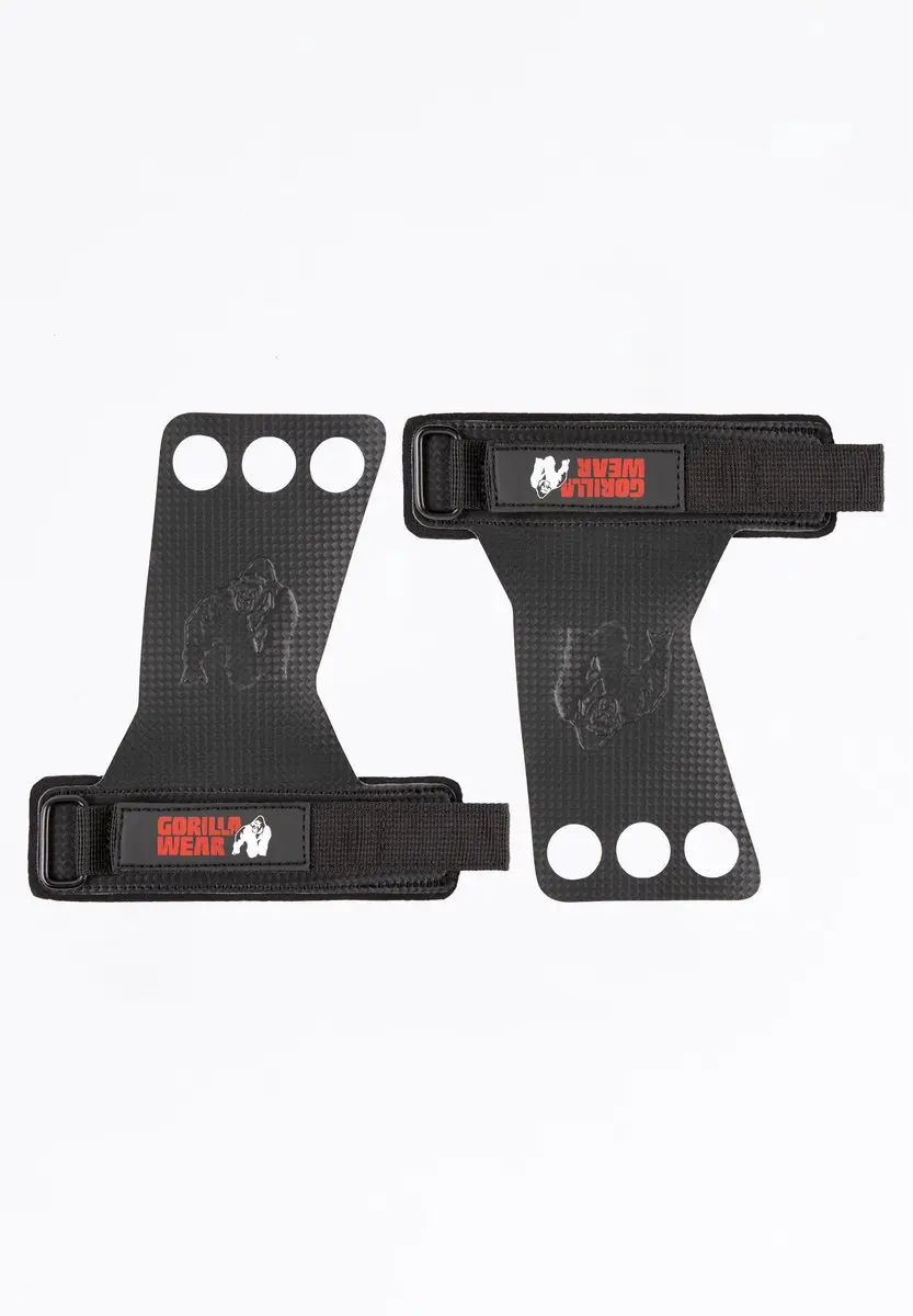 Gorilla Wear 3-Hole Carbon Lifting Grips L