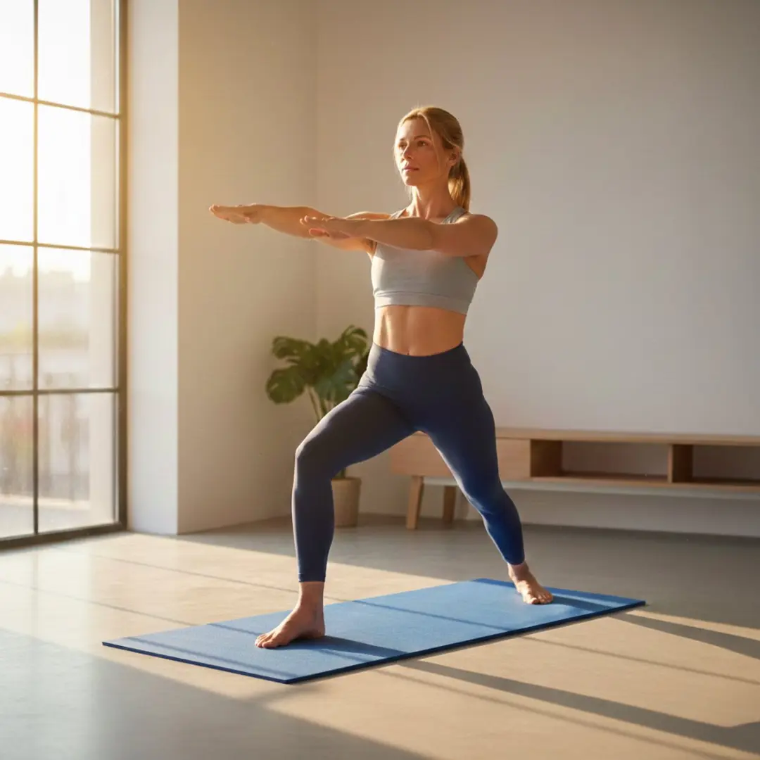 Toorx Fitnessmat PRO 172x61cm Blauw - Antislip met Ophangoog