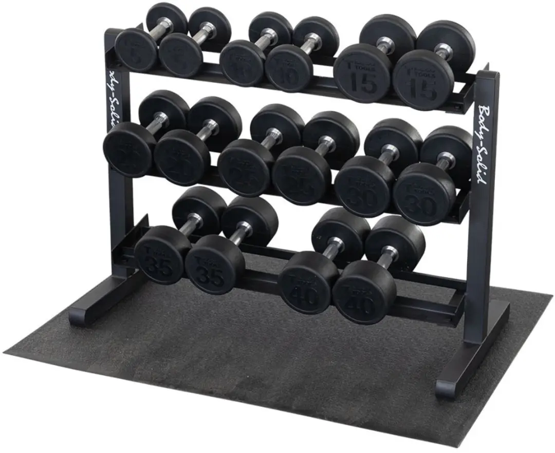 Body-Solid GDR363B 3-Laags Dumbbell Rek - Zwart