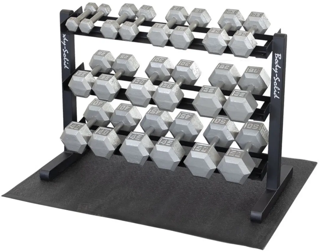 Body-Solid GDR363B 3-Laags Dumbbell Rek - Zwart