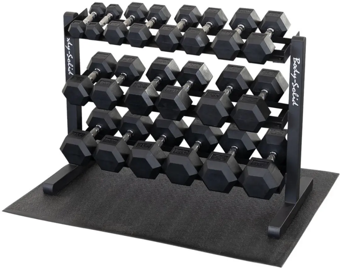 Body-Solid GDR363B 3-Laags Dumbbell Rek - Zwart