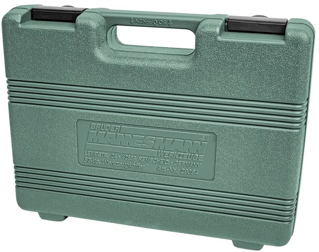 Brüder Mannesmann 408590 Gereedschapskoffer 86-delig - Zwart/Groen
