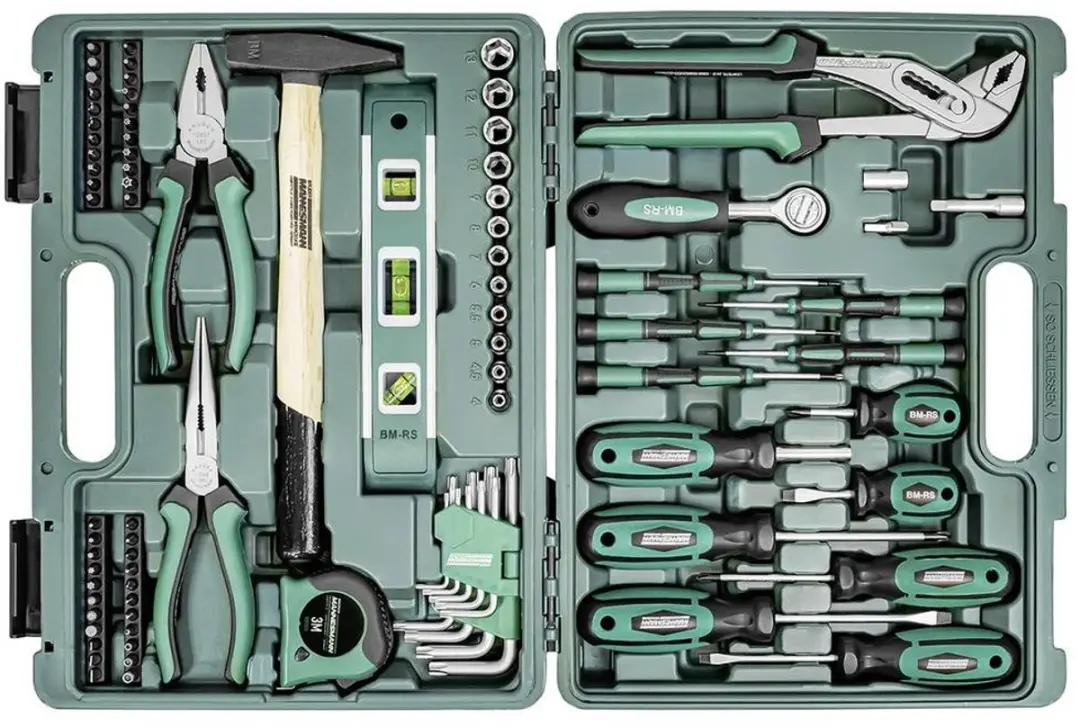 Brüder Mannesmann 408590 Gereedschapskoffer 86-delig - Zwart/Groen