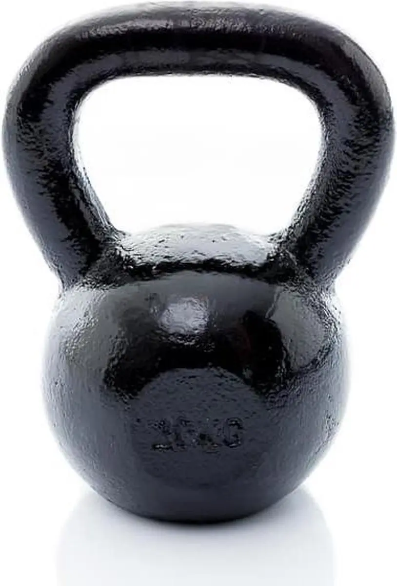 Muscle Power Gietijzeren Kettlebell 20 kg - Zwart