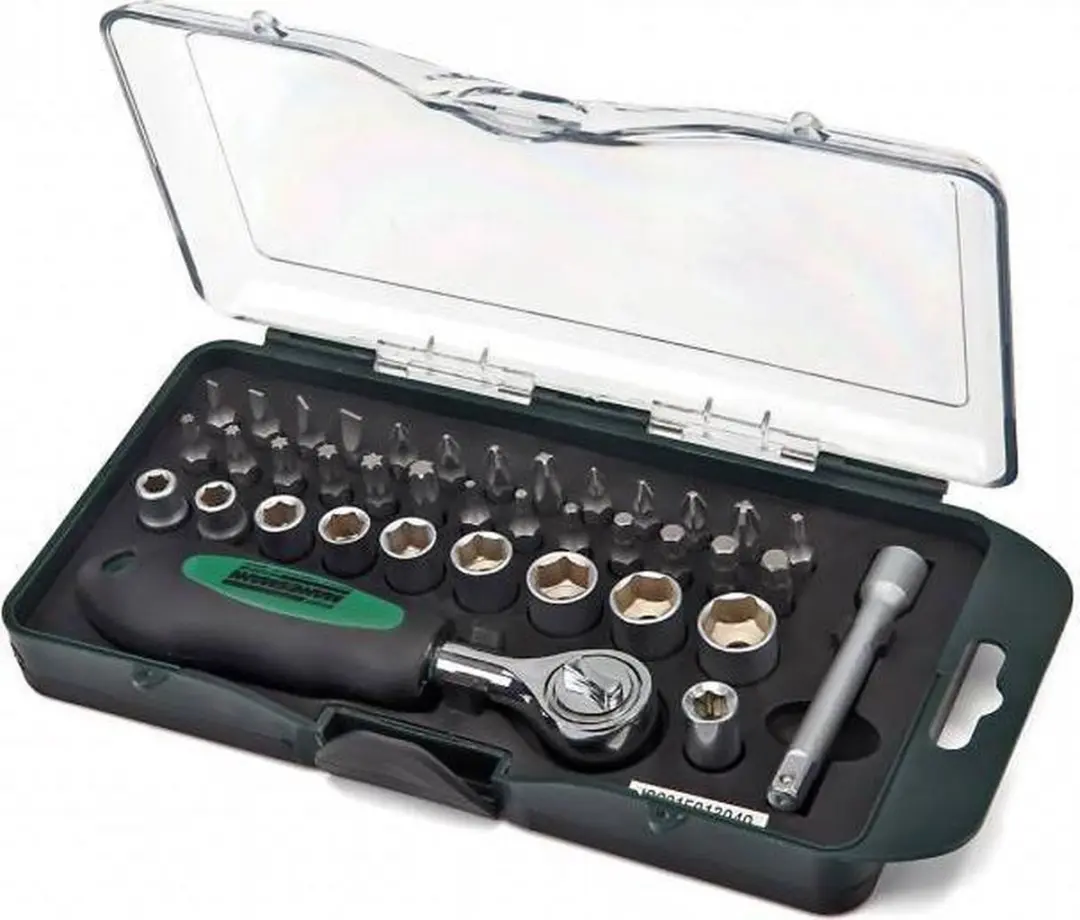 Brüder Mannesmann Dop- en Bitset 38-delig - Multitool - Groen/Zwart
