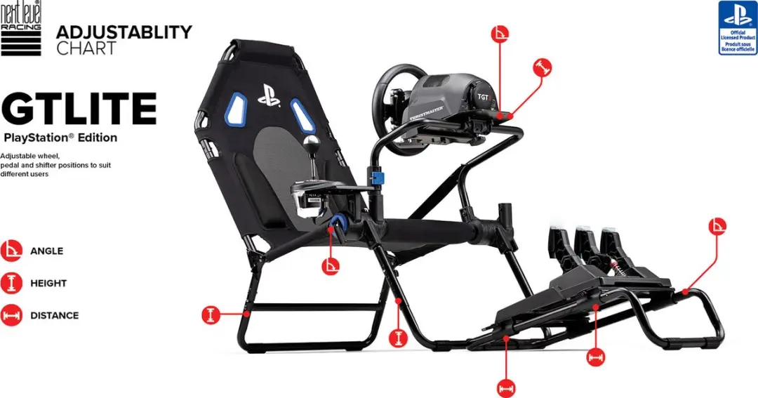 Next Level Racing GT Lite Cockpit PlayStation Edition NLR-S026 - Opvouwbaar