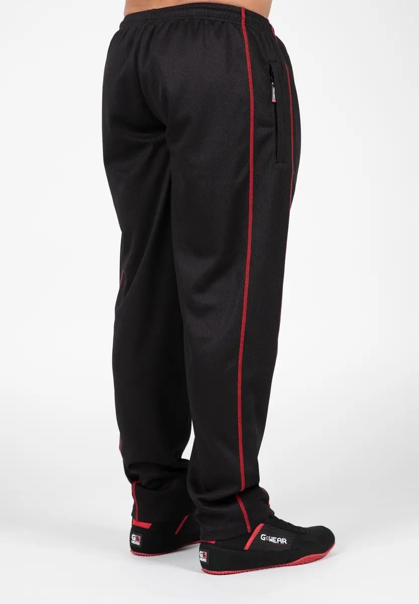 Gorilla Wear Wallace Mesh Pants - Zwart/Rood