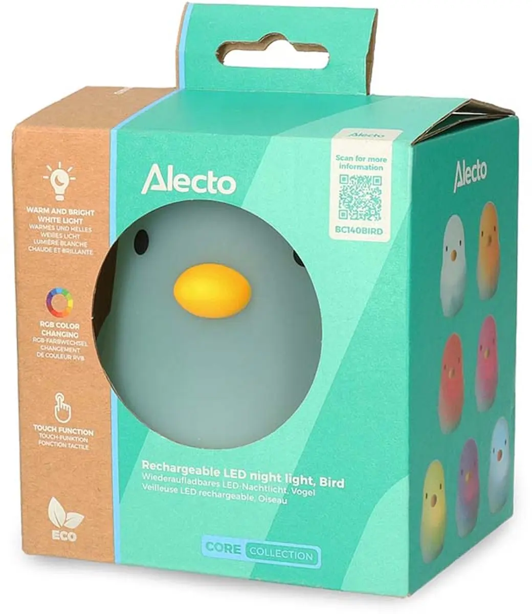 Alecto BC140BIRD Nachtlampje Vogeltje - Blauw - afbeelding 6 van 6