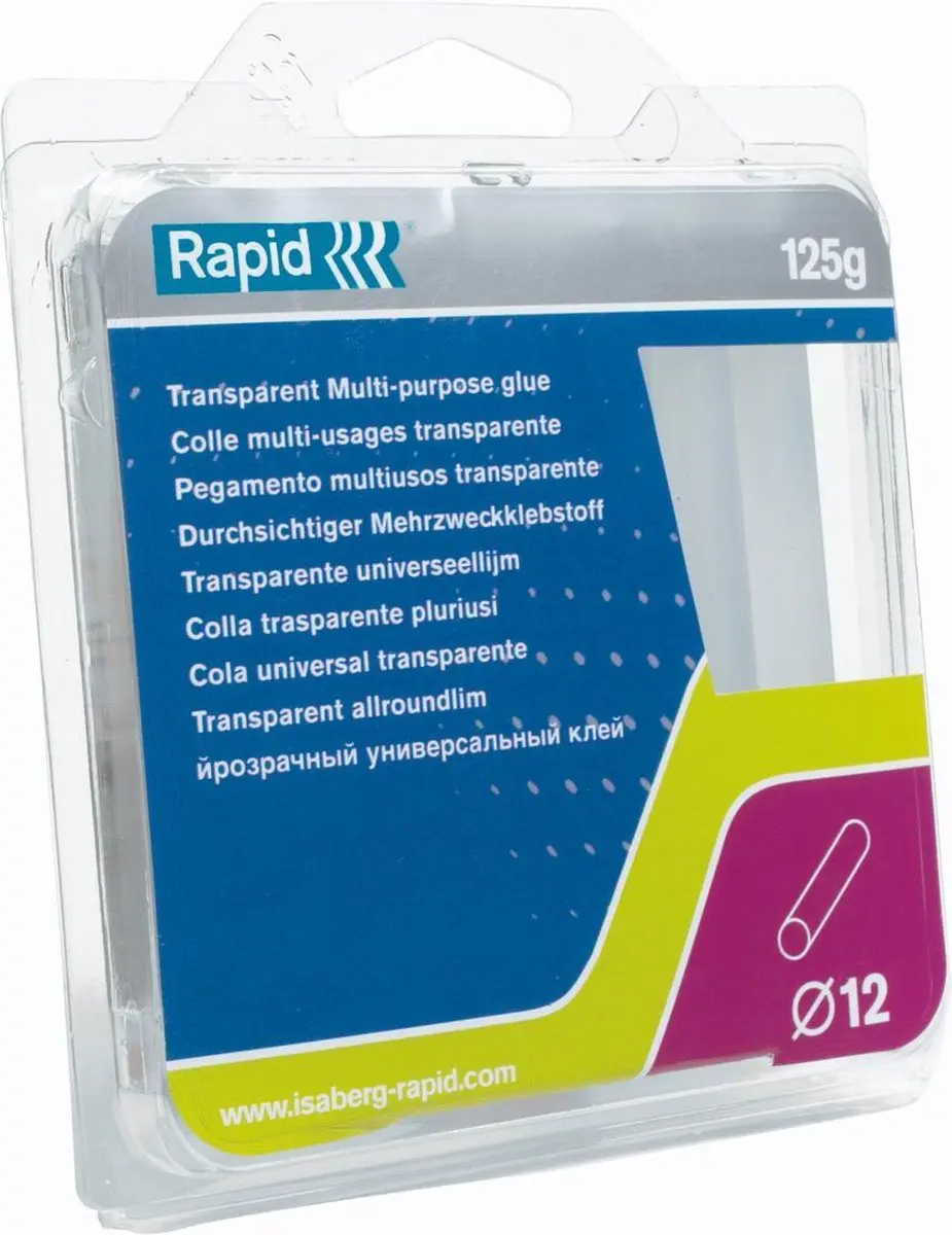 Rapid 12mm Universele Lijmpatronen 125ml - 14 Stuks