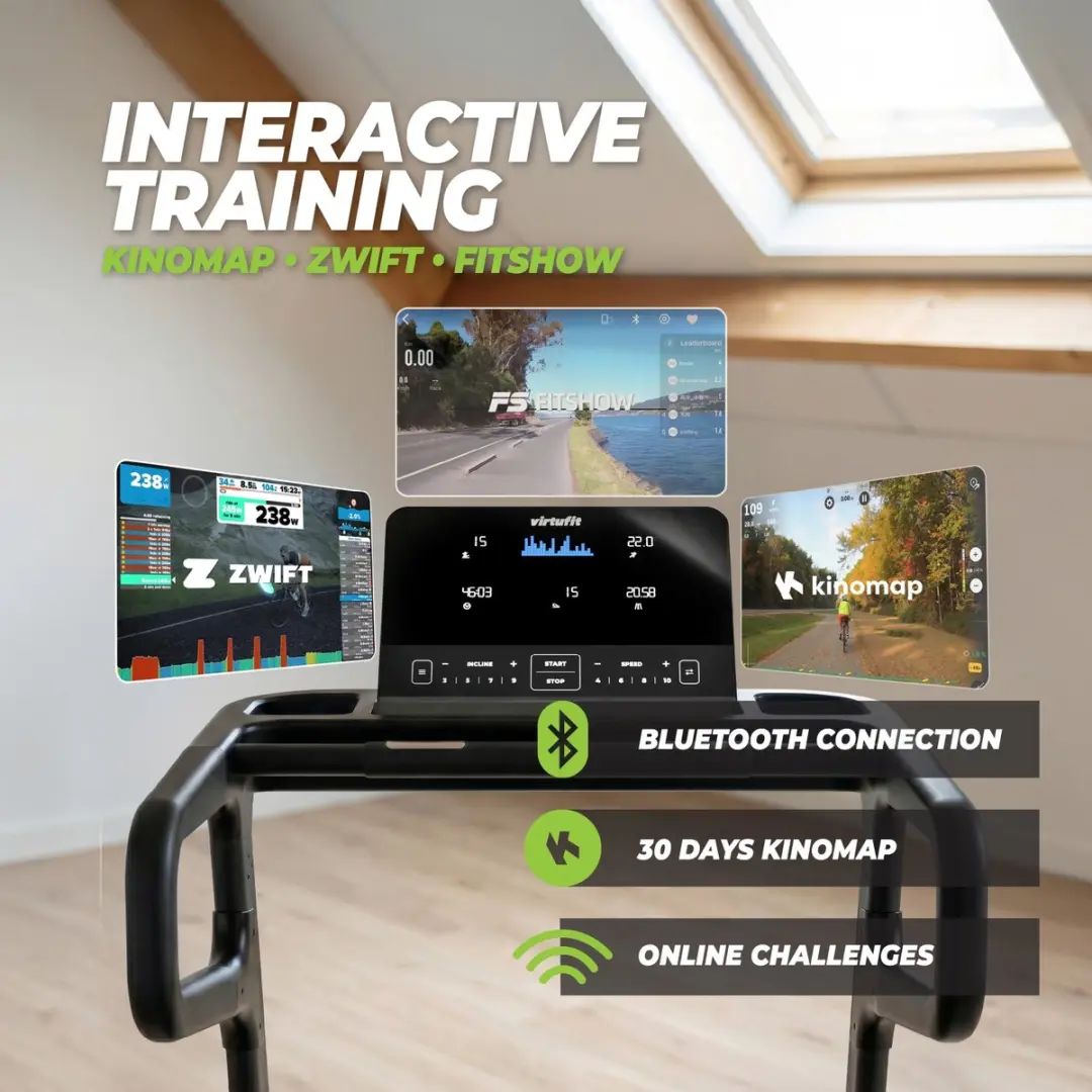 Virtufit TR600i Loopband - 22 km/u - 15% Helling - 40 Programma's - Zwart