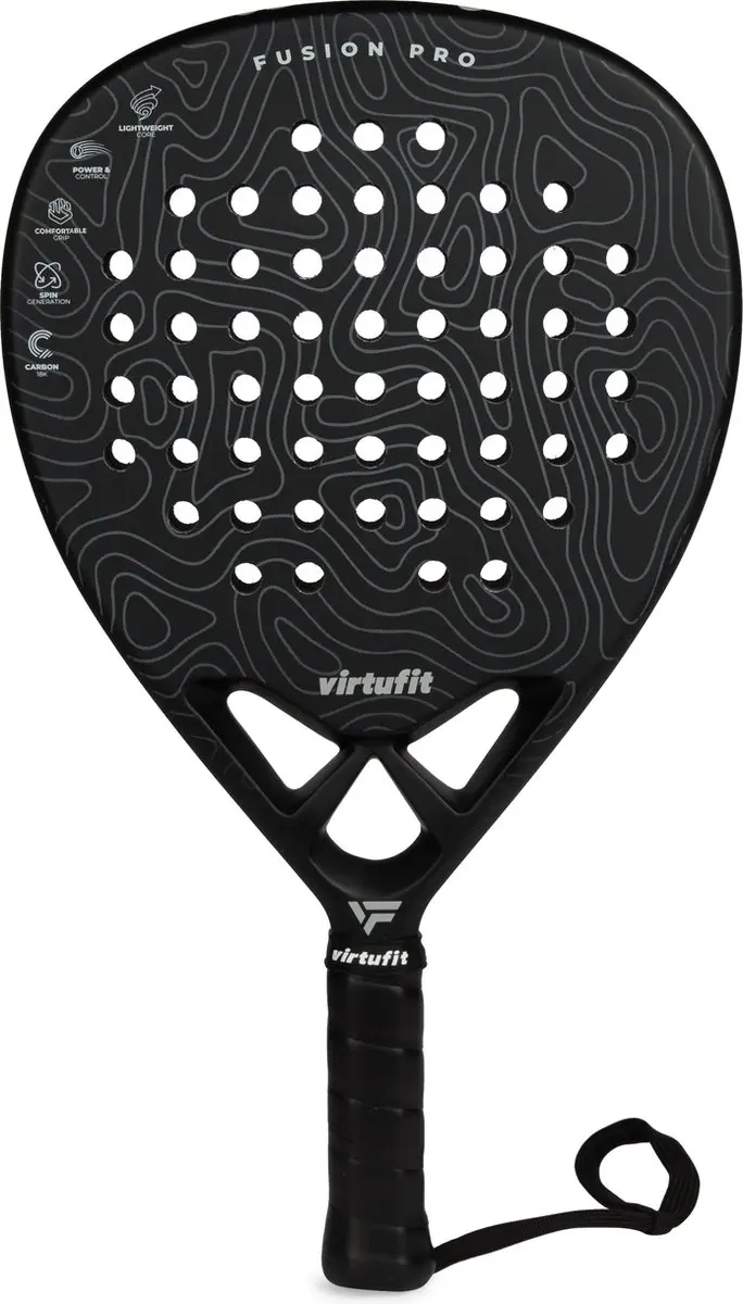 VirtuFit Fusion Pro Padelset - 7 Stuks - Zwart/Grijs