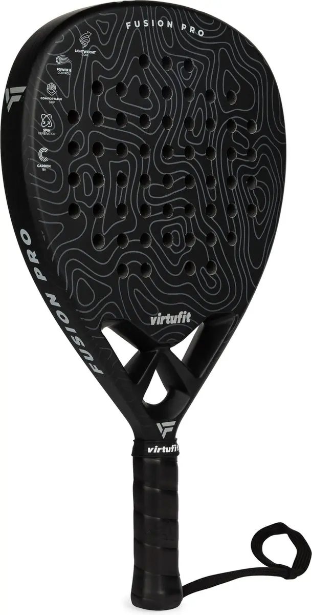 VirtuFit Fusion Pro Padelset - 7 Stuks - Zwart/Grijs - afbeelding 6 van 6