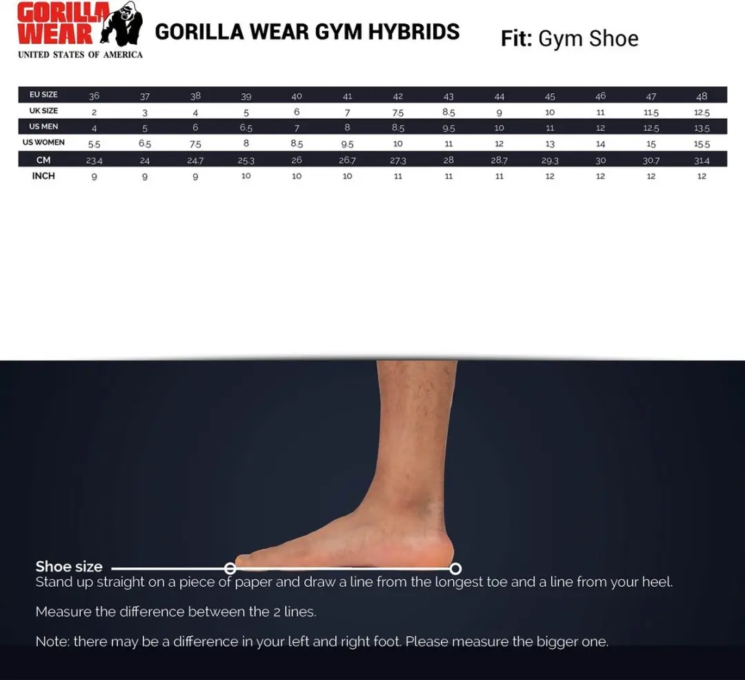 Gorilla Wear Gym Hybrids Sportschoenen 36 - Zwart/Bruin