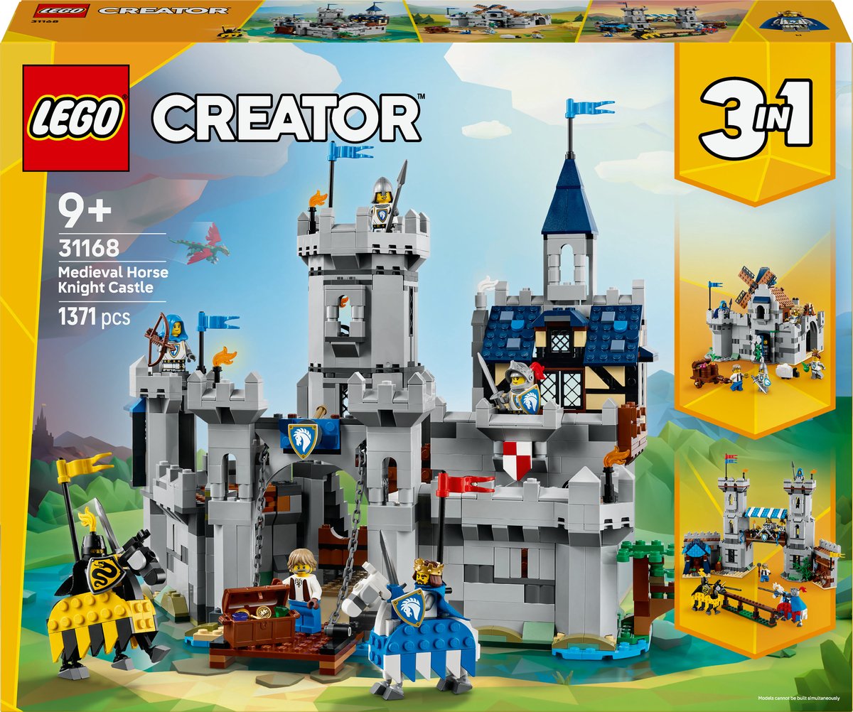 LEGO® Creator 3in1 Middeleeuws Kasteel met Ridders te Paard - 31168