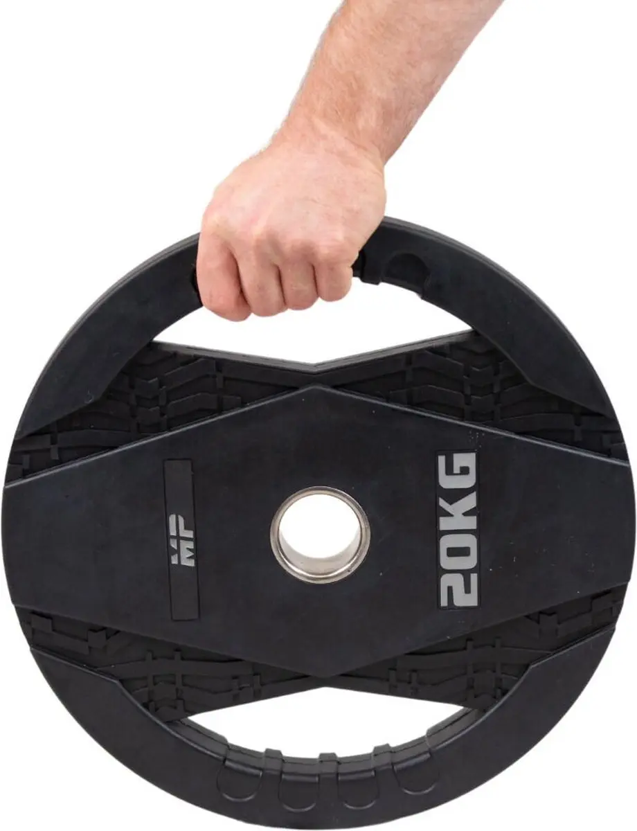 Muscle Power Olympische Halterschijf 20kg - Rubber - Ø40cm