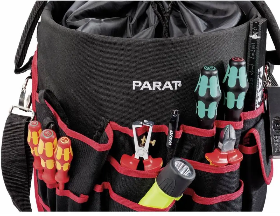 Parat BASIC Bucket 5990831991 Gereedschapstas 36x34x36cm - Zwart/Rood