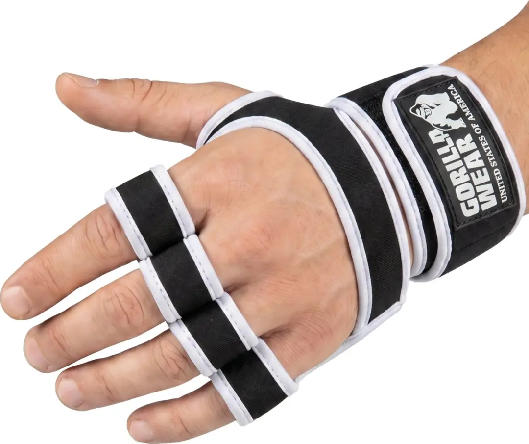 Gorilla Wear Yuma Krachtsport Handschoenen M - Zwart/Wit