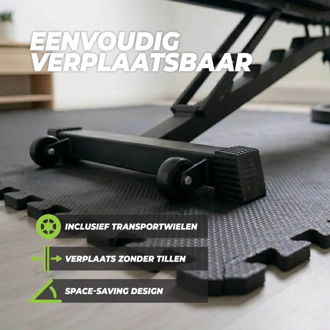VirtuFit Verstelbare Fitnessbank Pro - Zwart - afbeelding 6 van 6