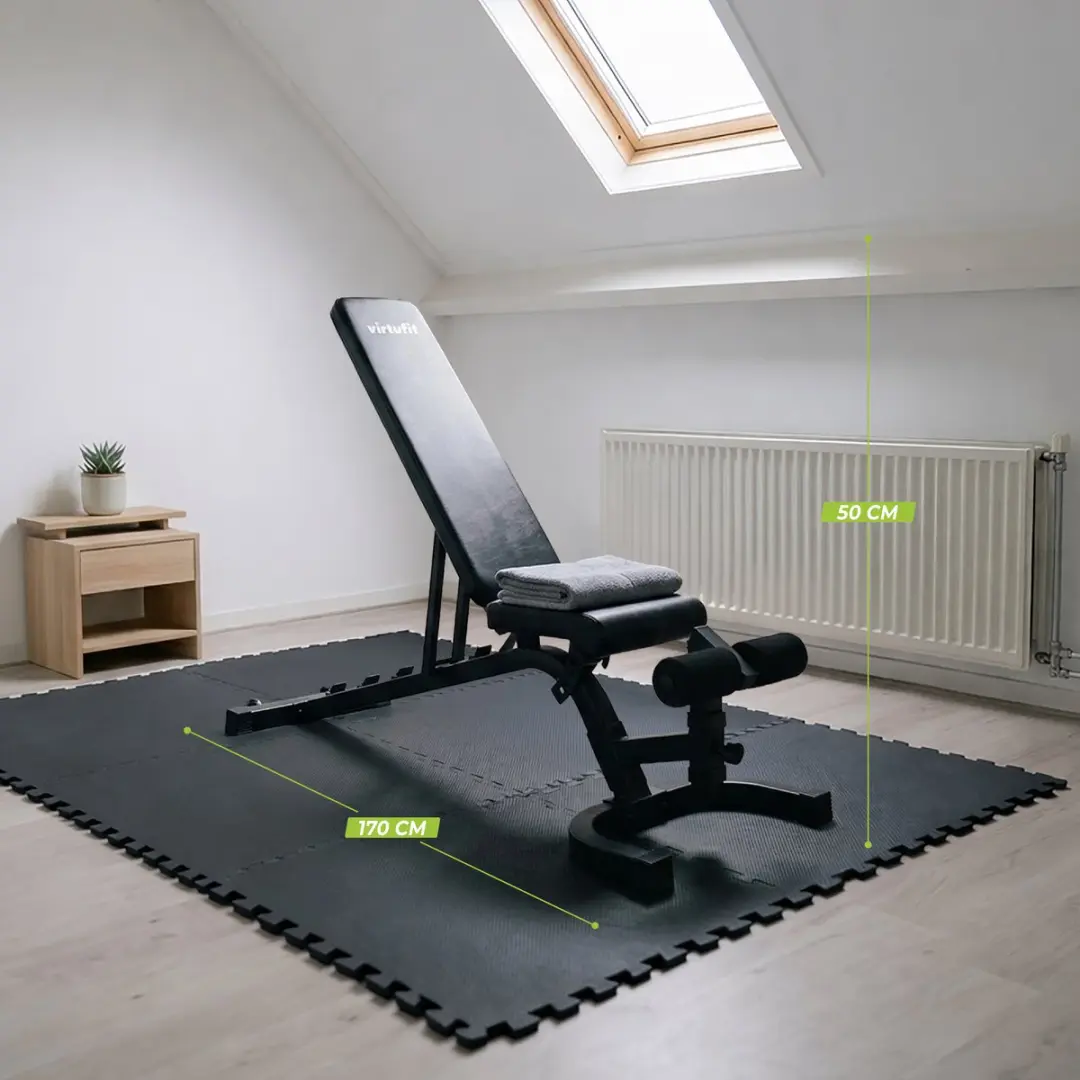 VirtuFit Verstelbare Fitnessbank Pro - Zwart
