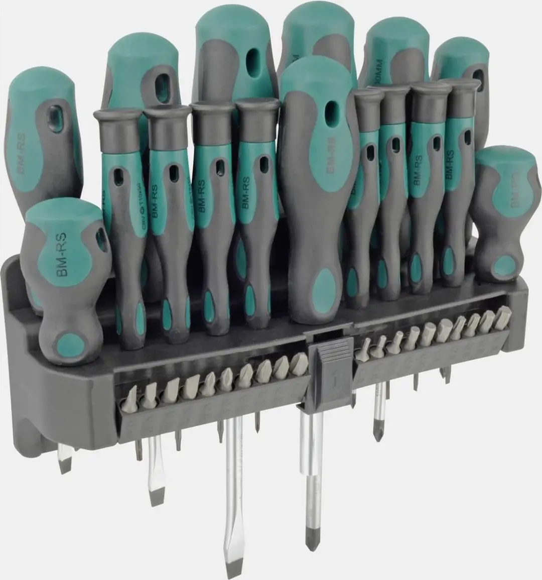 Brüder Mannesmann M11415 Schroevendraaierset 37-delig - Zwart/Groen