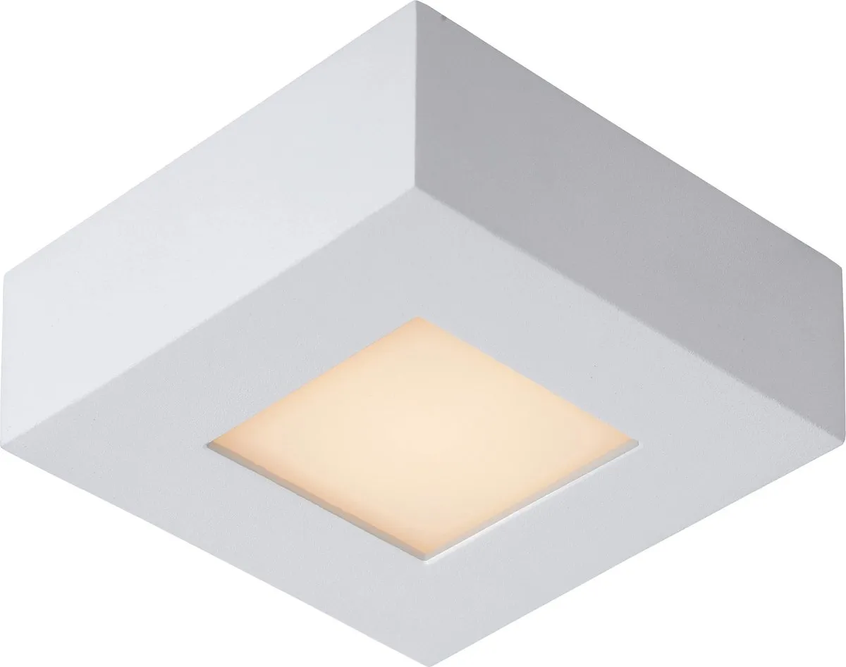 Lucide BRICE-LED Plafondlamp Badkamer - 8W 3000K IP44 - Wit