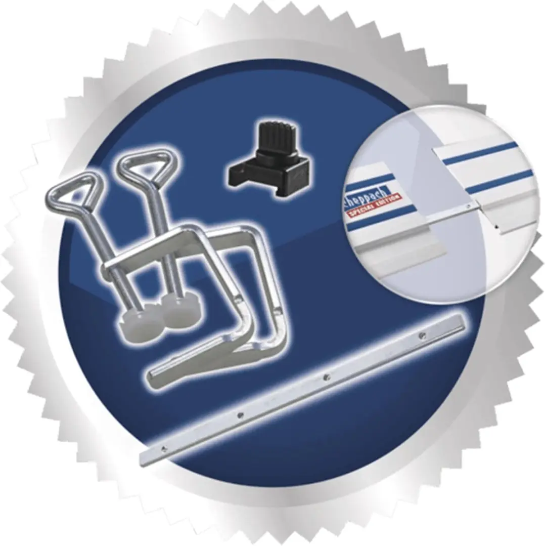 Scheppach PL75/PL55 Accessoirepakket 3901802702 - 2 Klemmen, Koppelstuk & Eindstop