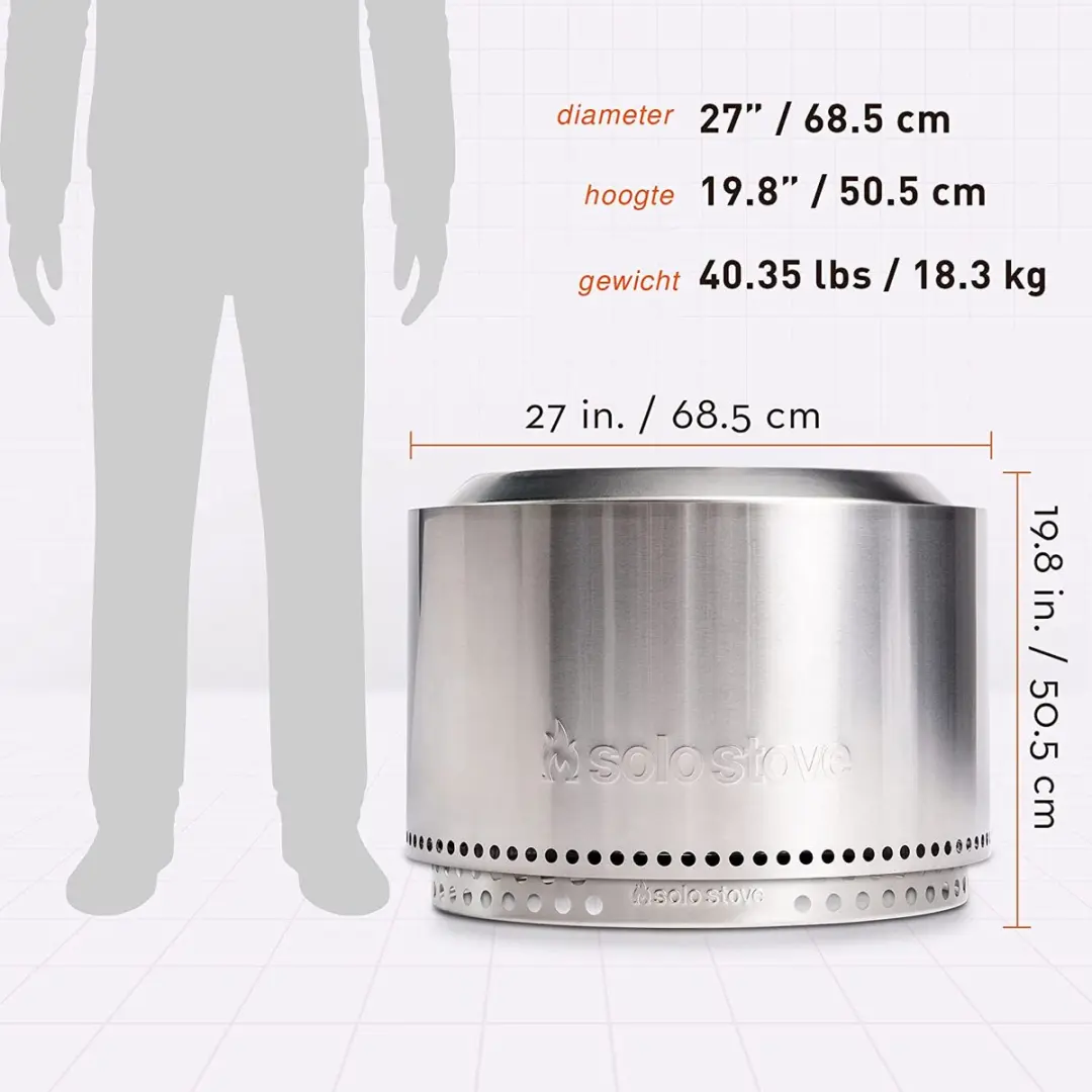 Solo Stove Yukon 2.0 Vuurkorf - 68,5x50,5cm - 18,3kg - Zilver