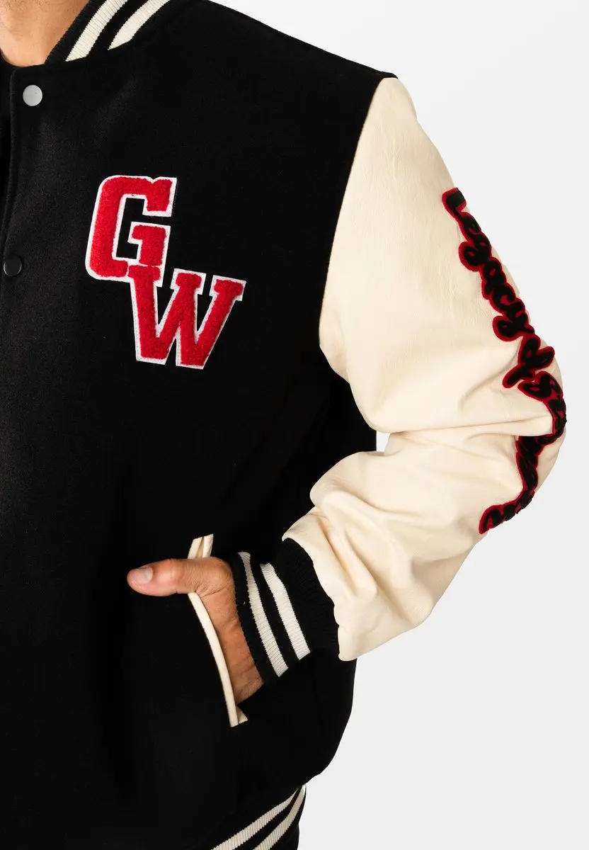 Gorilla Wear Saint Louis Varsity Jacket L - Zwart