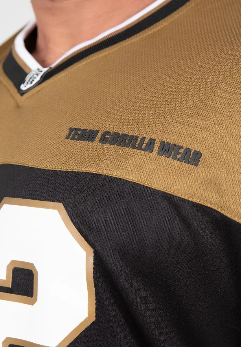 Gorilla Wear Trenton Football Jersey 2XL - Zwart/Goud