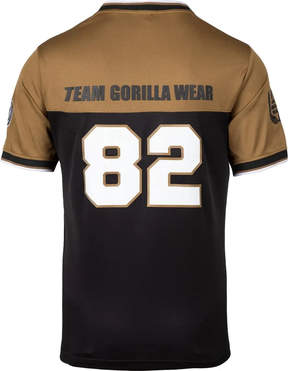 Gorilla Wear Trenton Football Jersey 2XL - Zwart/Goud