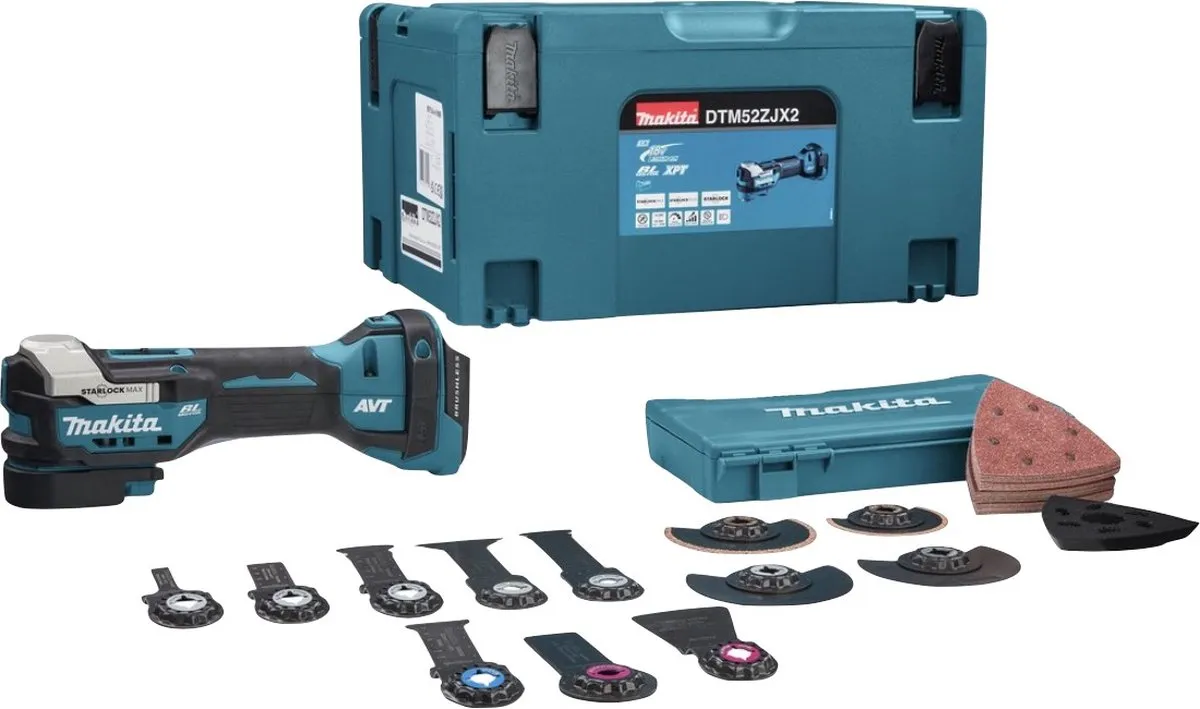 Makita DTM52ZJX2 Multitool - 18V - 15 Accessoires - afbeelding 6 van 6