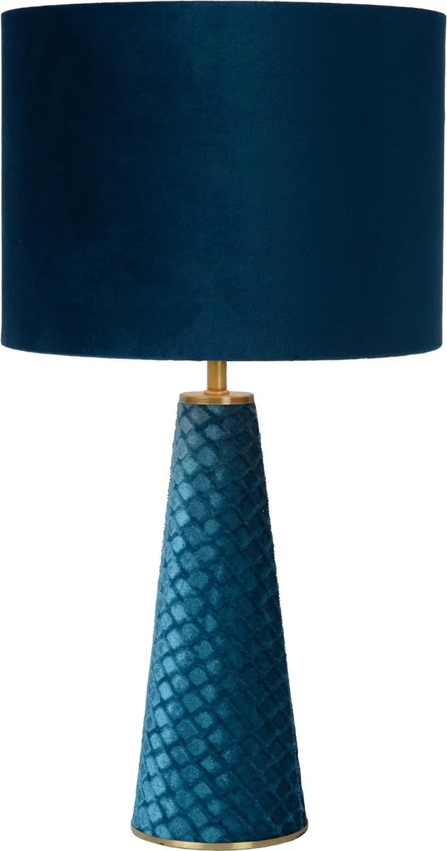 Lucide Extravaganza Velvet Tafellamp Ø25cm - Turkoois