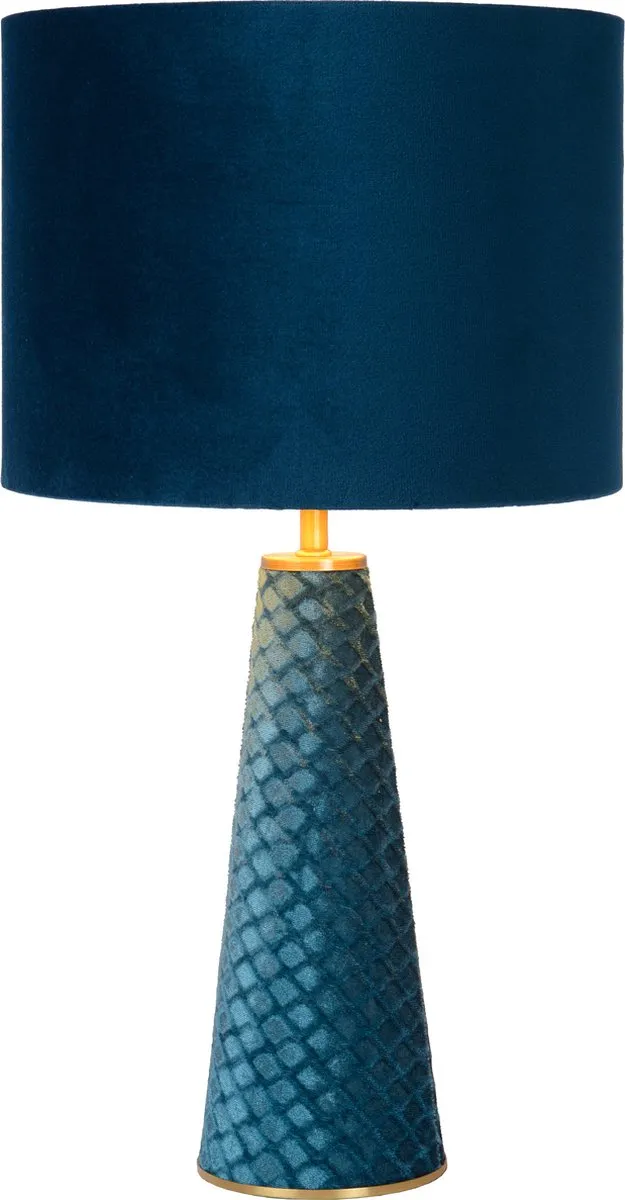Lucide Extravaganza Velvet Tafellamp Ø25cm - Turkoois