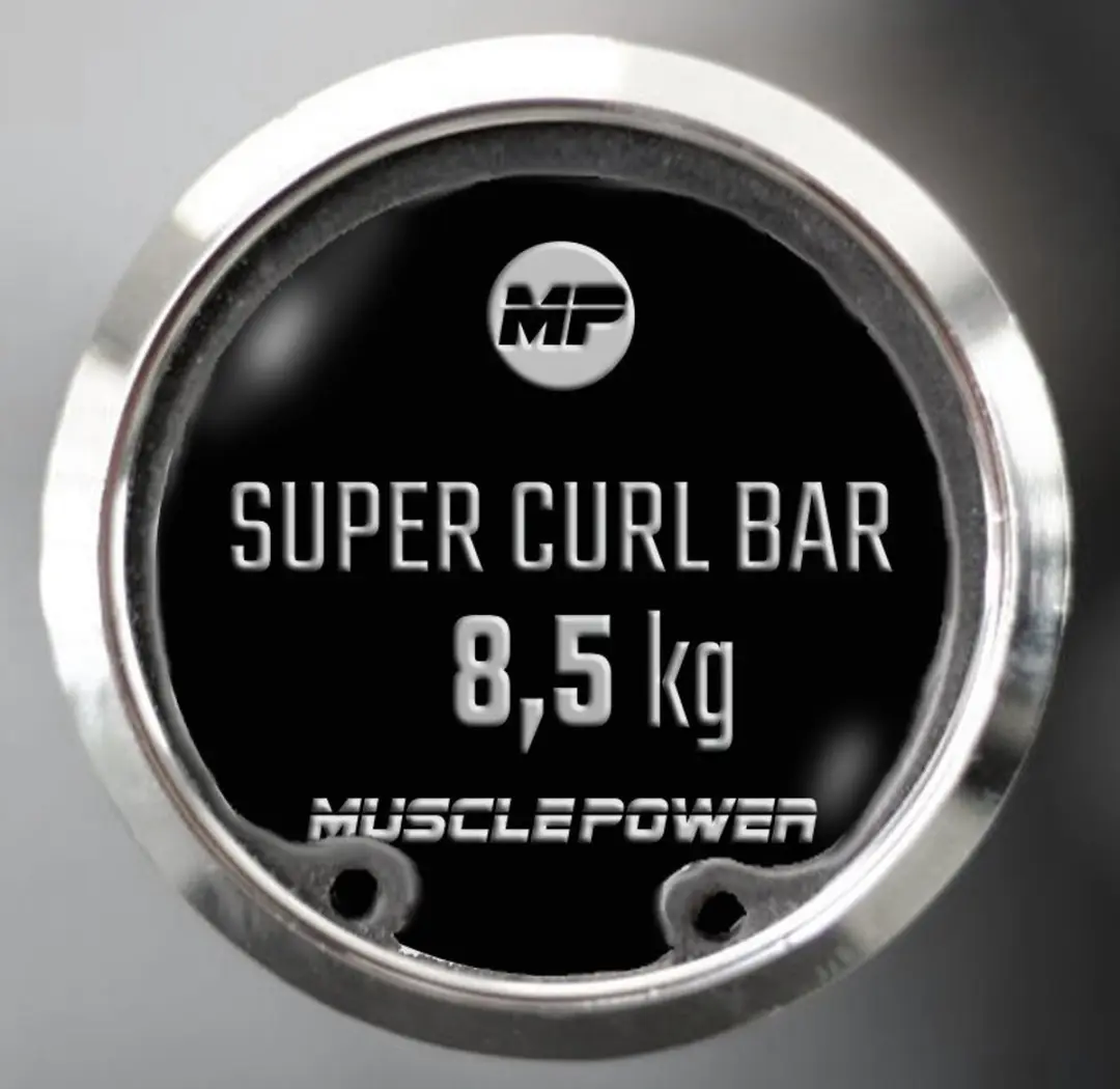 Muscle Power Olympische Super Curl Bar 5cm - Zilver