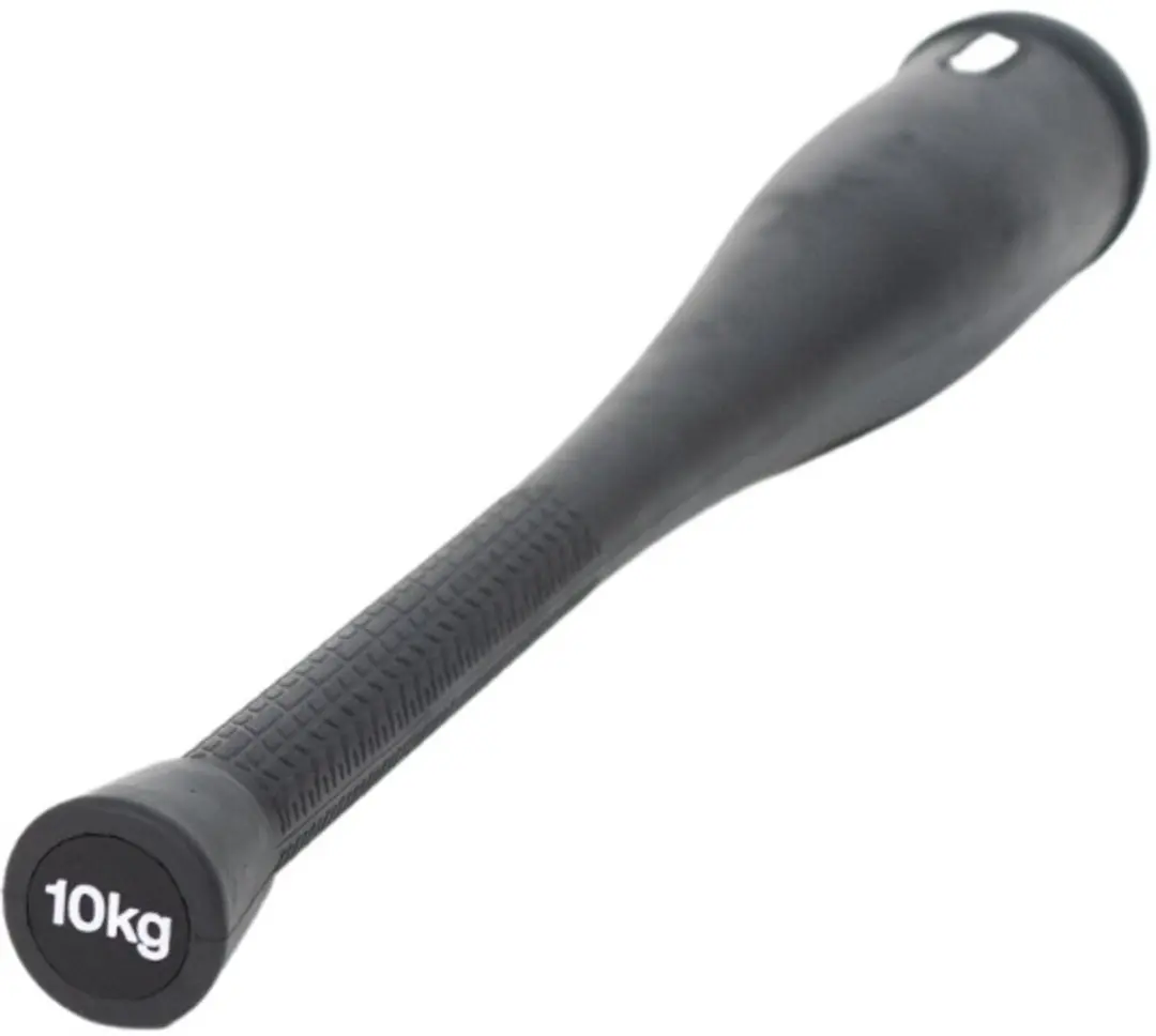 Muscle Power Rubber Clubbell 10 kg - Zwart