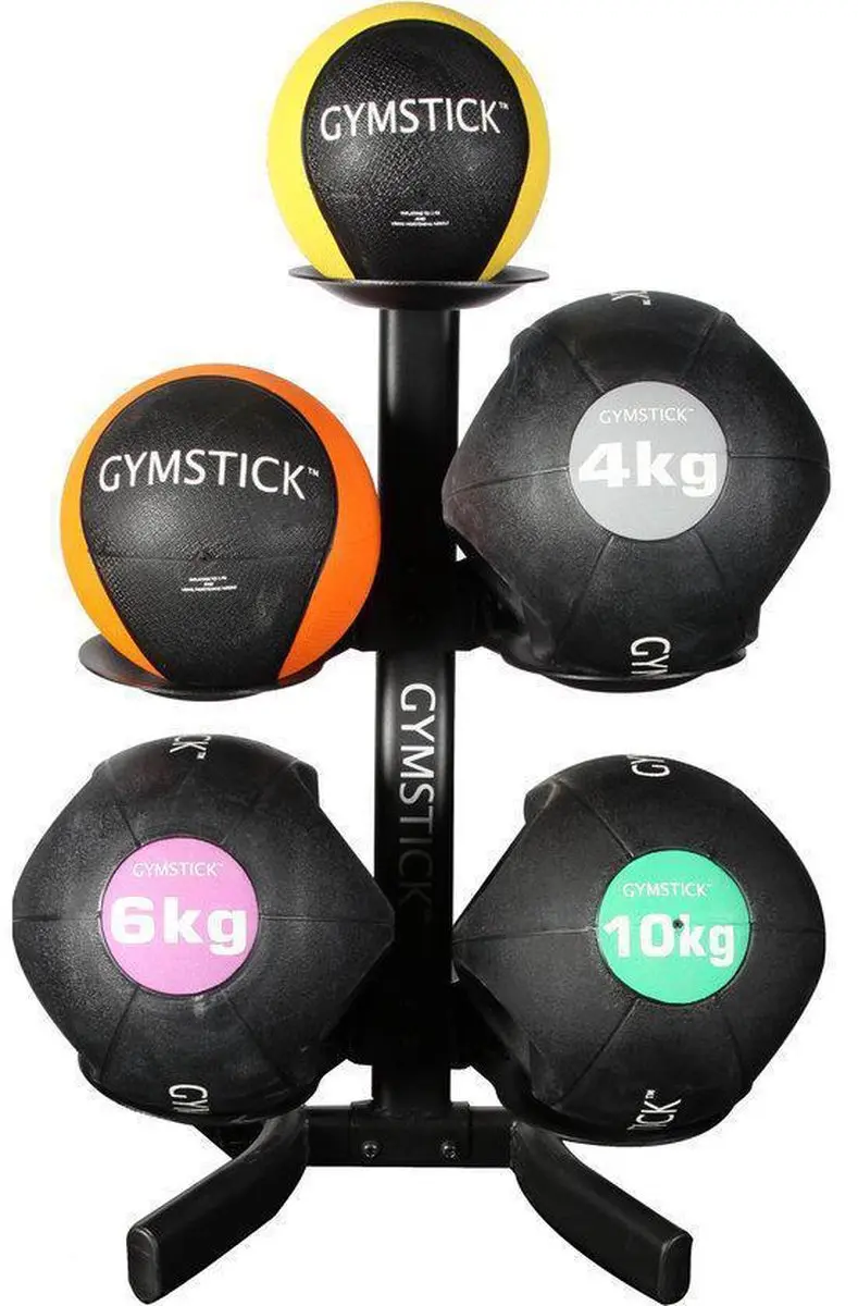 Gymstick Rek voor Medicijnballen/Kettlebells - Zwart