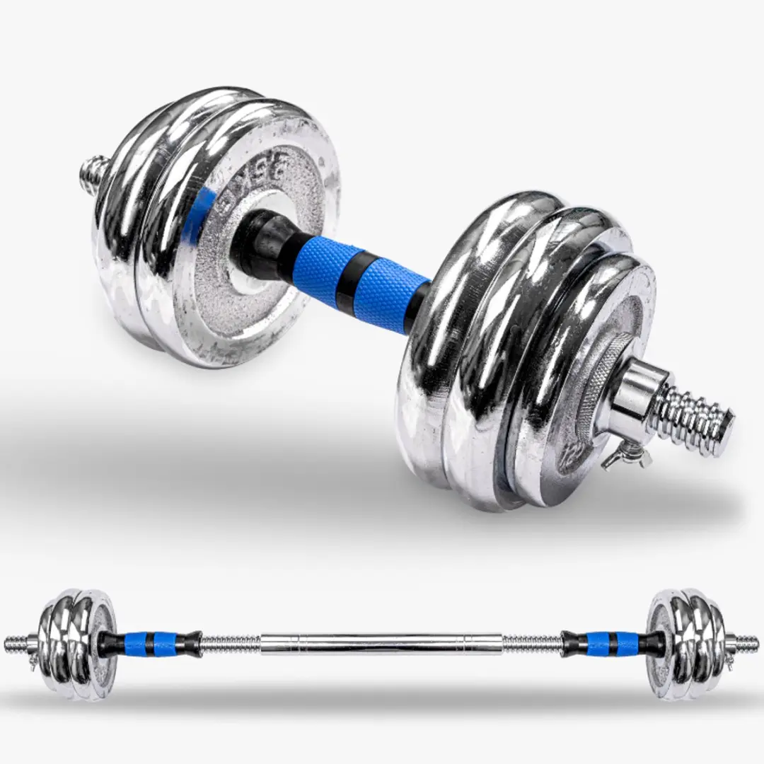 Climaqx Dumbbell- en Halterset 30kg - Zilver