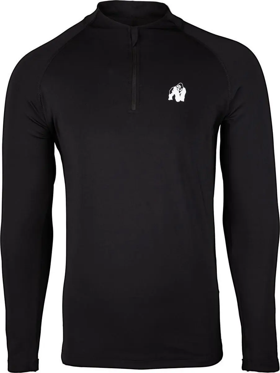 Gorilla Wear Hamilton Hybrid Longsleeve Sportshirt - Zwart