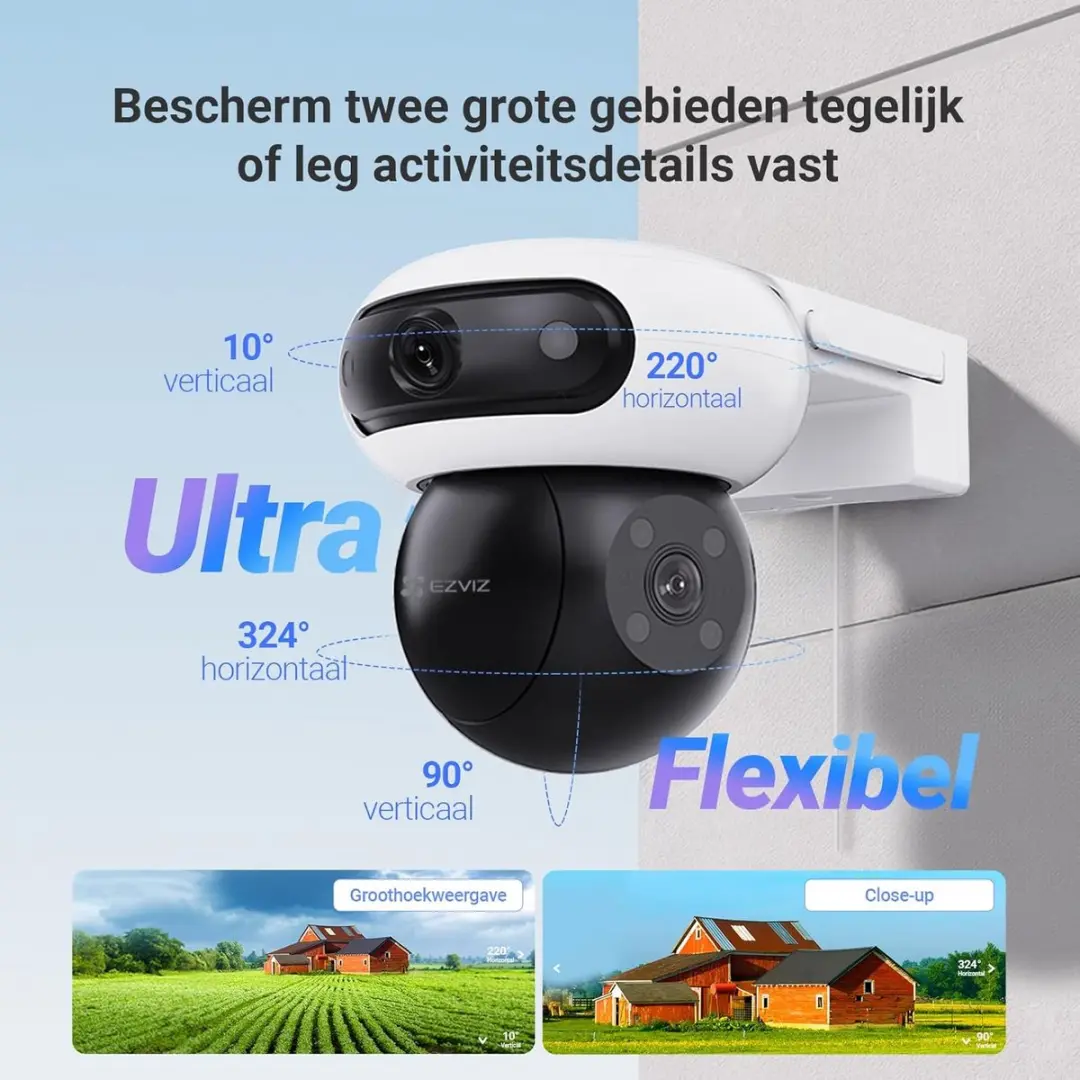 EZVIZ C90 Dual CS-C90 Buitencamera - 8MP - 360° - Zwart & Wit