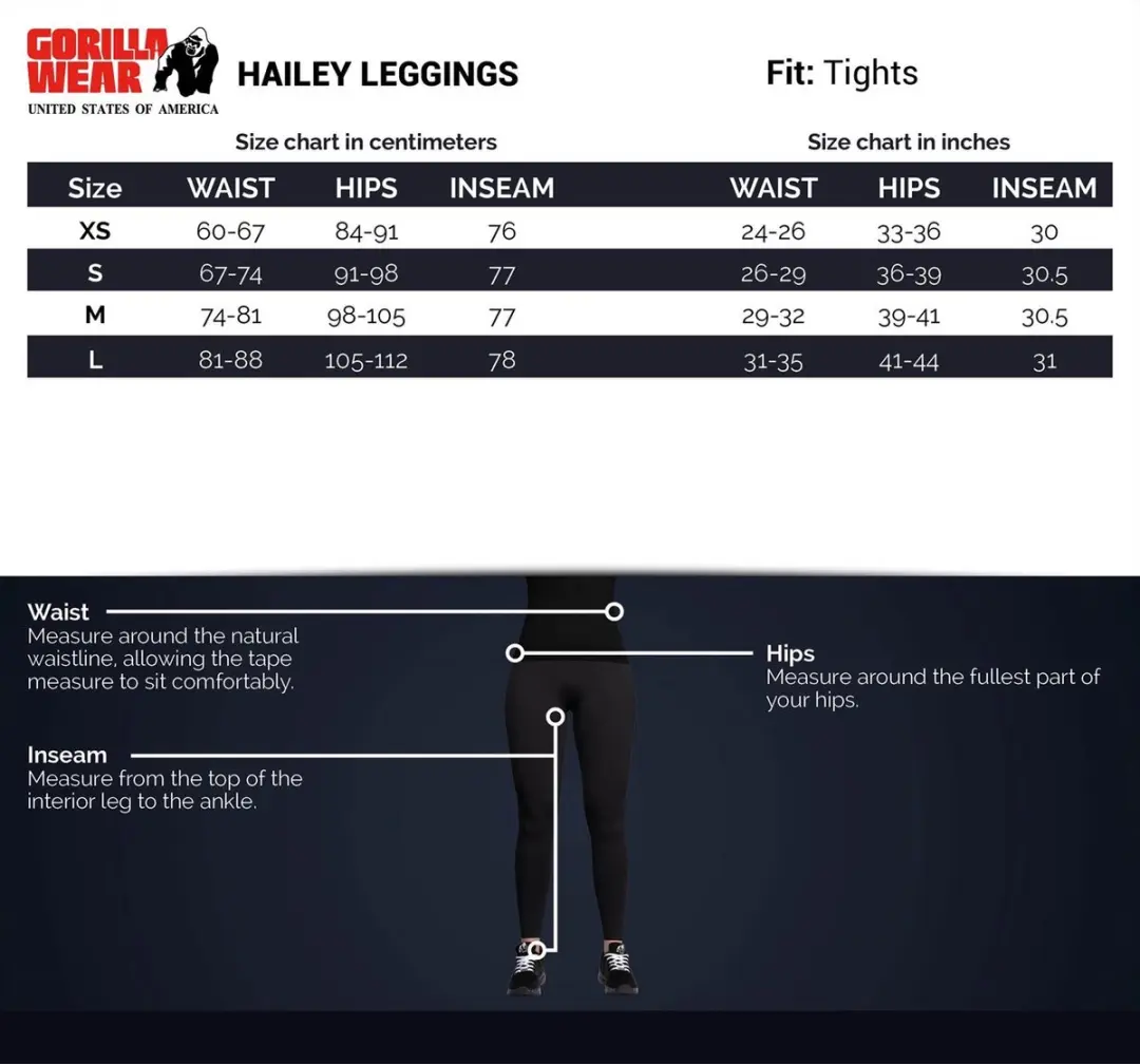 Gorilla Wear Hailey Leggings M - Zwart