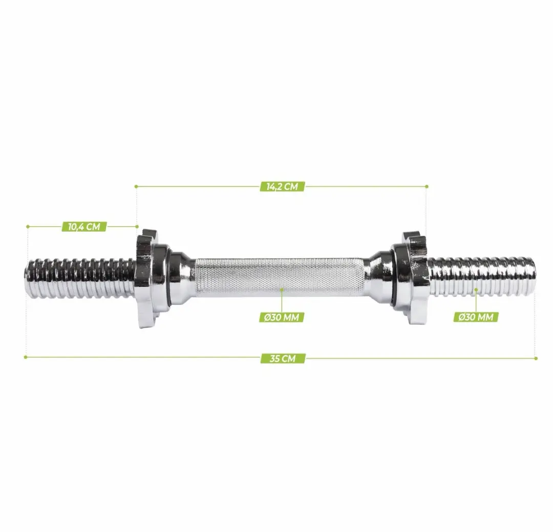 Virtufit Halterstang 30mm 35cm - Schroefsluiting - Zilver