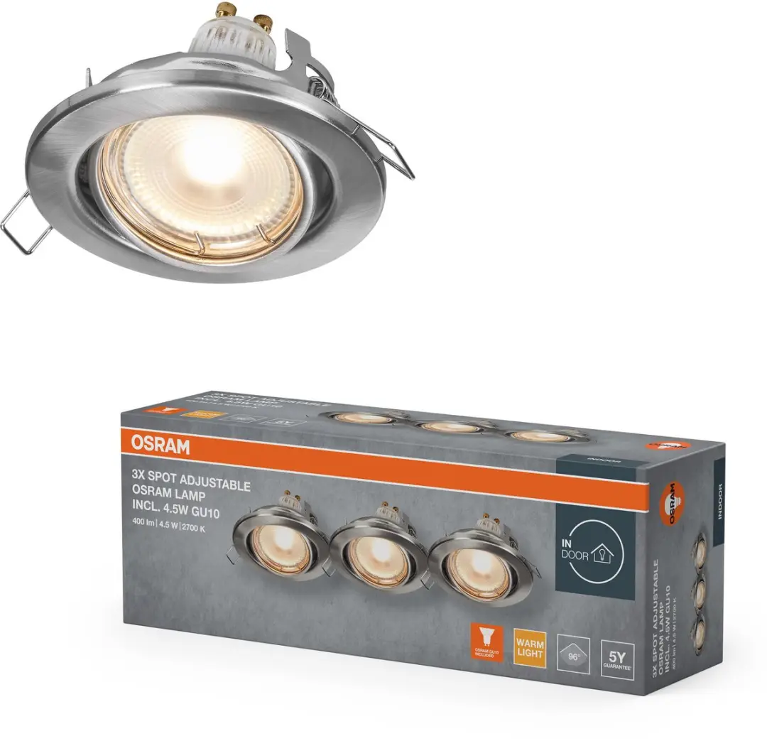 Osram Spot Set Inbouwspot GU10 4,5W 2700K