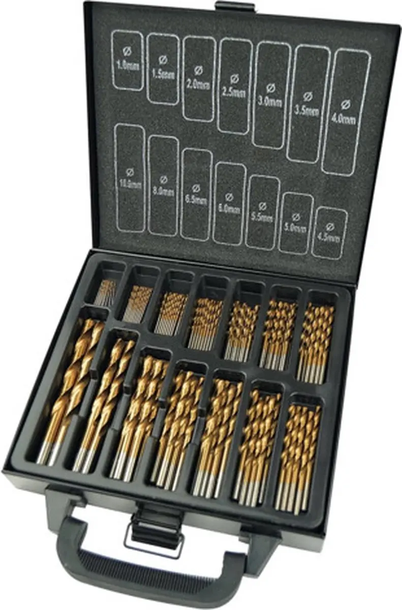 Brüder Mannesmann M54399 HSS Titaan Spiraalborenset 99-delig