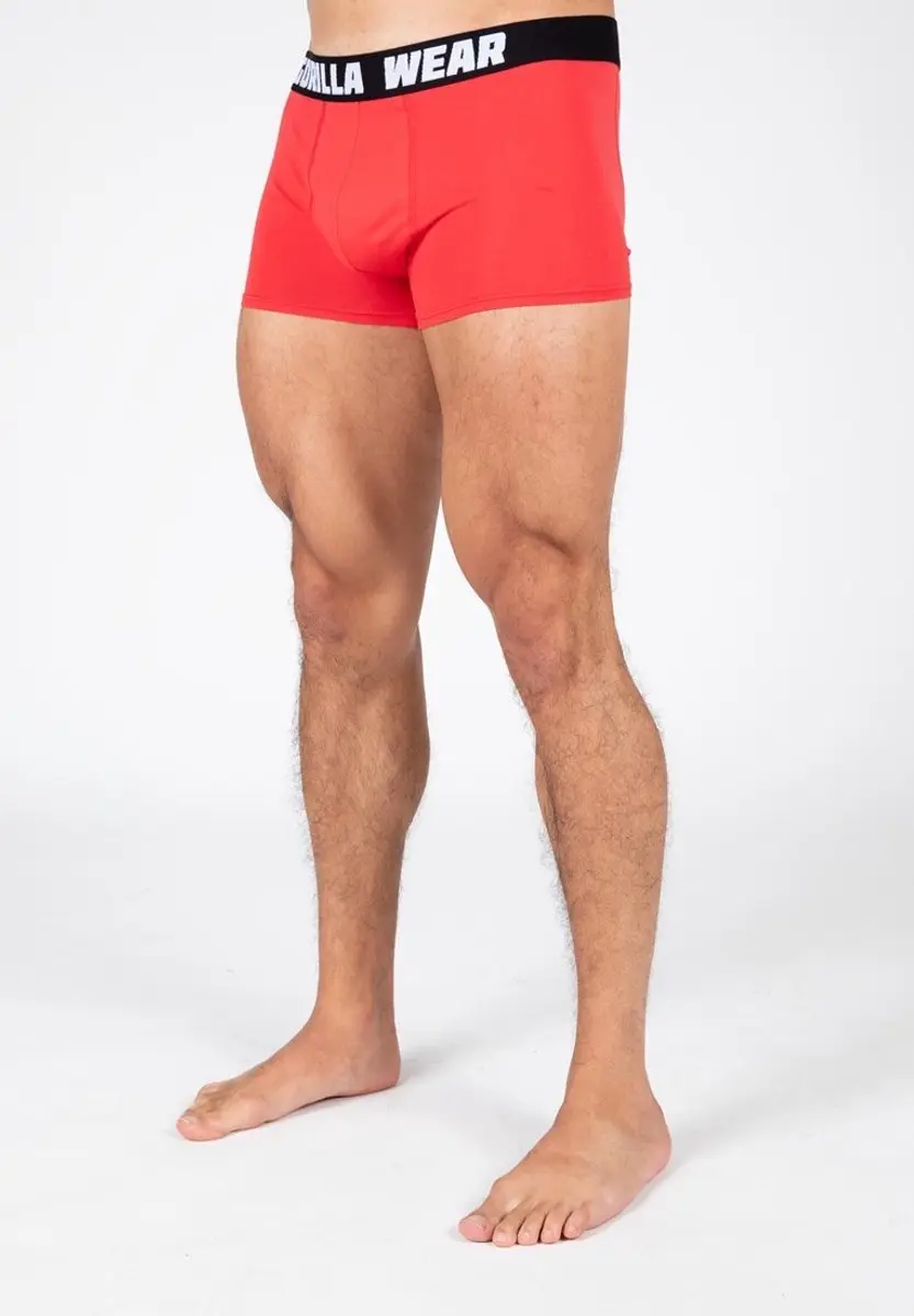 Gorilla Wear Boxershorts 3-Pack - Grijs/Blauw/Rood S