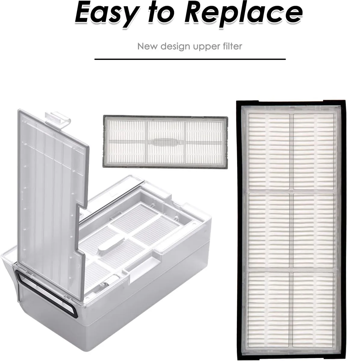 Roborock HEPA Filter Vervanging - 8 Stuks - Wit/Zwart - afbeelding 6 van 6