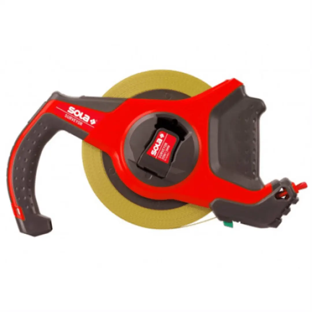 Sola Surveyor 50m Landmetermaat - Rood/Grijs