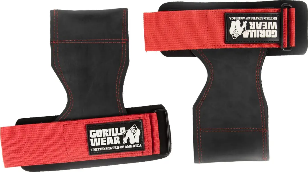 Gorilla Wear Lifting Grips - 1 Paar - Zwart/Rood