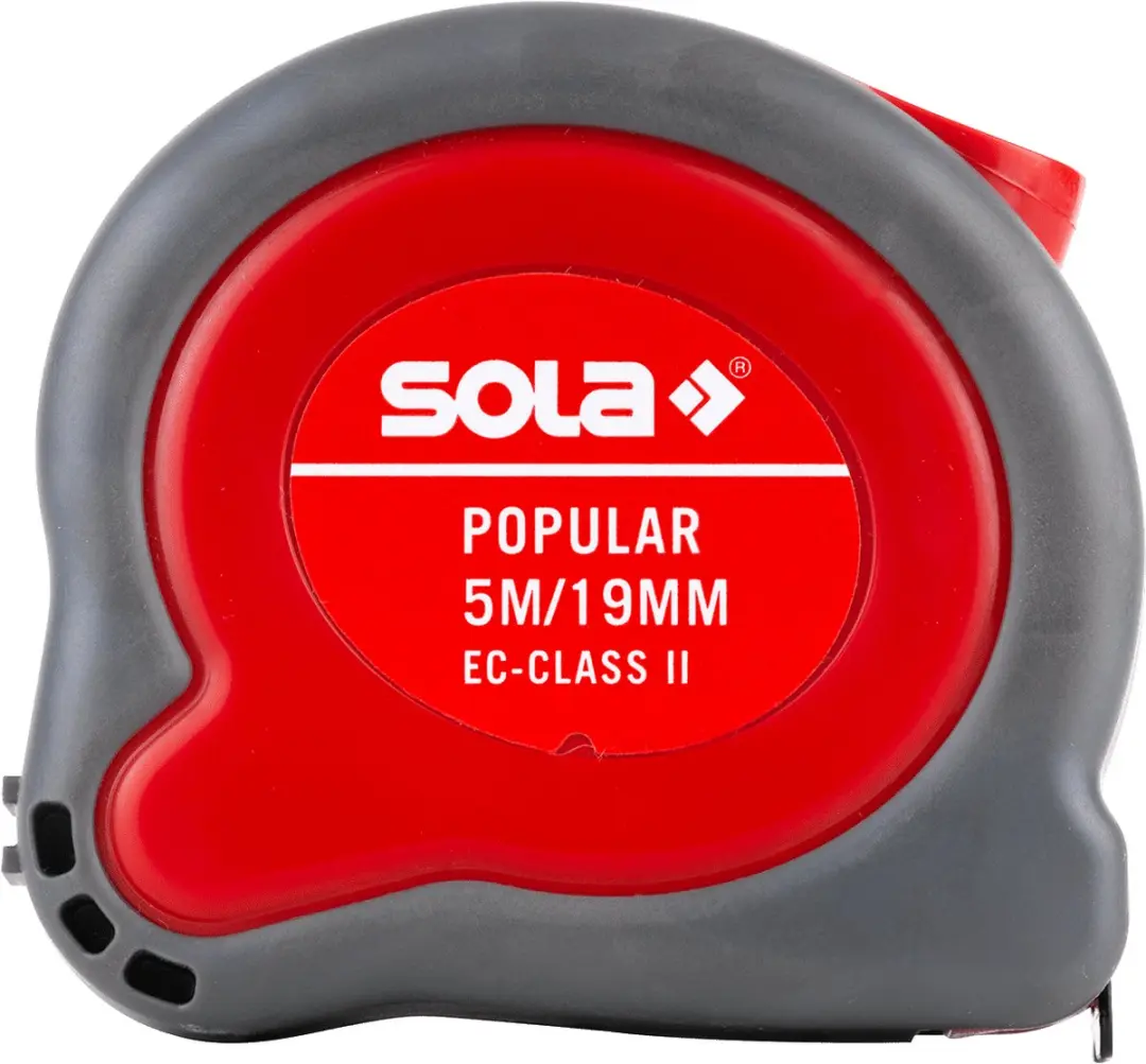 Sola Popular PP Rolmaat 8m x 25mm - 50024401 - Rood/Grijs