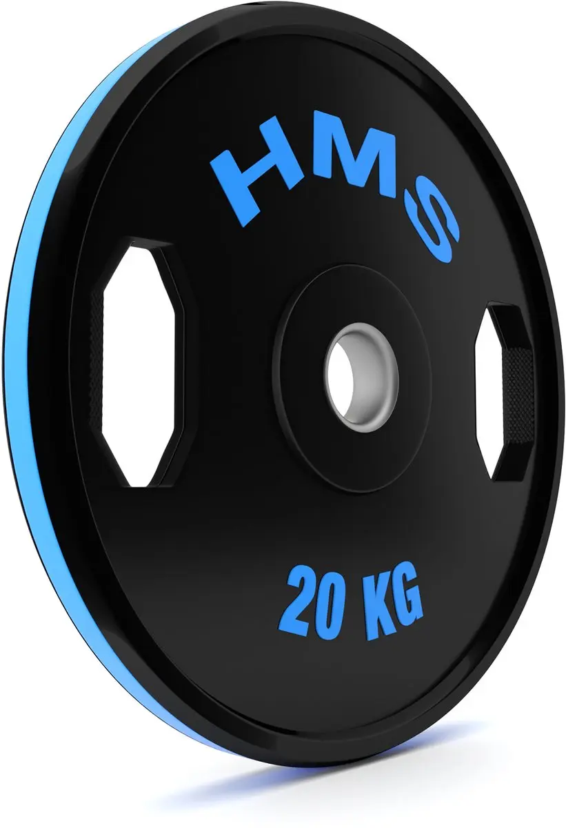 HMS Olympische Halterschijfset 2x20kg - Blauw - afbeelding 6 van 6