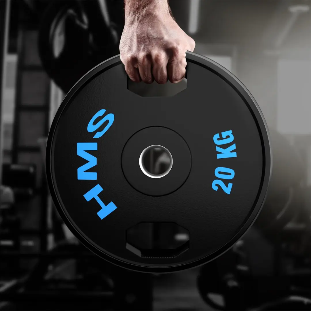HMS Olympische Halterschijfset 2x20kg - Blauw